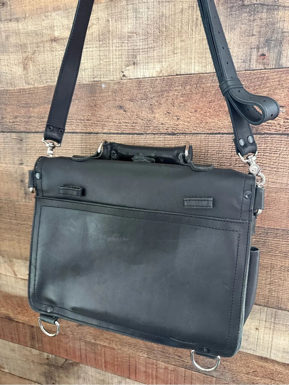 NWOT Saddleback FRONT POCKET LEATHER BRIEFCASE $679
